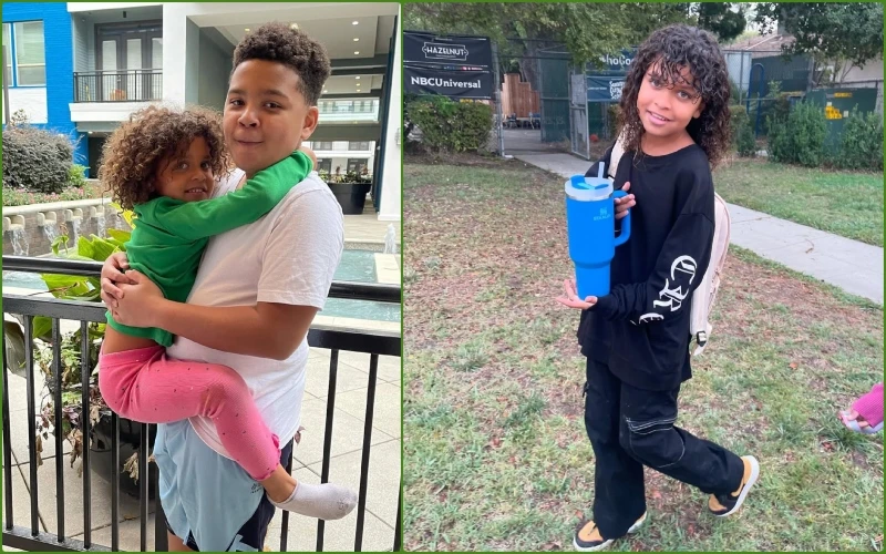 Jamison Pankey catching his little brother and Kaz Pankey