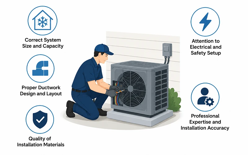 HVAC installation and maintenance infographic