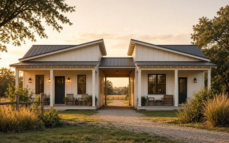 farmhouse dog trot house plans